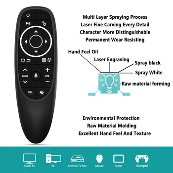 G10S Pro Stemme Fjernbetjening 2.4 G Wireless Air Mouse Mikrofon Gyroskop IR-Læring til Android TV Box HK1 H96 Antal X96 mini 31001