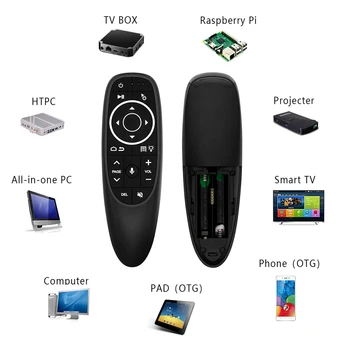 G10S Pro Stemme Fjernbetjening 2.4 G Wireless Air Mouse Mikrofon Gyroskop IR-Læring til Android TV Box HK1 H96 Antal X96 mini