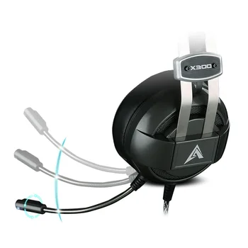 X300 Glødende Titanium 7.1 Surround Sound Usb Gaming Headset Gamer Hovedtelefoner Med Mikrofon Til PC,PS4,Xbox,360,Playstation
