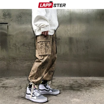 LAPPSTER Mænd Camo Cargo Bukser 2020 Overalls Hip Hop Japansk Sweatpants Casual Khaki koreanske Vintage Joggere Camouflage Bukser