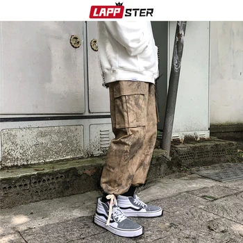 LAPPSTER Mænd Camo Cargo Bukser 2020 Overalls Hip Hop Japansk Sweatpants Casual Khaki koreanske Vintage Joggere Camouflage Bukser
