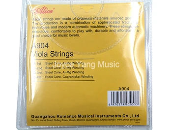 10 Sæt af Alice A904 Viola Strings Kerne af Stål Al-Mg/Cupronickel Snoede Viola Strings Sæt med 4 Strenge