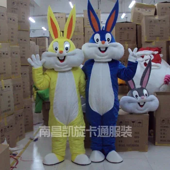 Påske Bunny Maskot Kostumer Kanin og Bugs Bunny Voksen mascot til salg 31364