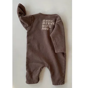MILANCEL 2021 Baby Tøj Spring Nye Barn Pige Jumpsuits Brev Print Spædbarn Tøj