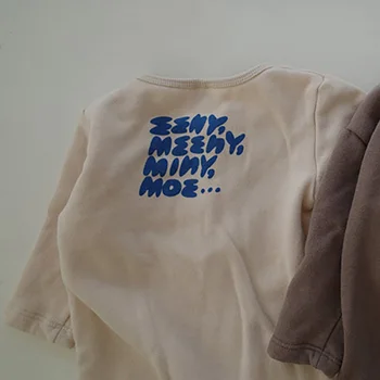 MILANCEL 2021 Baby Tøj Spring Nye Barn Pige Jumpsuits Brev Print Spædbarn Tøj