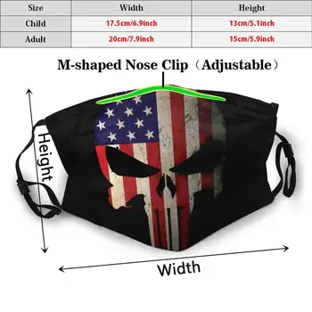 Amerikanske Flag Kraniet Print Vaskbart Filter Anti Støv Munden Maske Amerika Og Det Amerikanske Flag Patriot Patriotiske Wwg1Wga Qanon Store