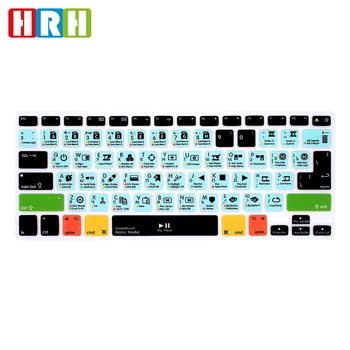 HKH støvtæt DaVinci Resolve Hot keys russiske Genveje Funktion Tastatur Cover Silicone Skin Til MacBook Air Pro Retina 13