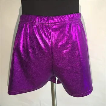 AKYZO Sexet PU Pole Dance Shorts kvinder Solid Skinnende laklæder Kvinder er Metallisk Rave Tynde Push Up Night Club Shorts 2018 3170