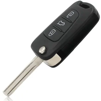 3-Knappen Flip Folde Fjernbetjeningen Fuld af Smart Bil Key Fob 433MHZ for Hyundai i30 ix35 i20 med ID46 Chip Uncut Blade 31920