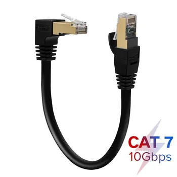 Højre Vinkel Cat7 Ethernet Kabel RJ45 Lan-Kabel UTP RJ 45 netværkskabel for Cat6 Kompatibel Patch-Kabel Ethernet-90 Graders 0.3 m