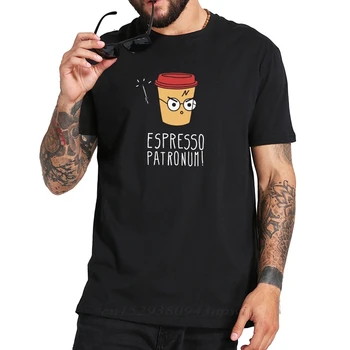 EU-Størrelse Espresso Patronum T-shirt Joke Humor Bomuld Tee Trykt Sort Spring Summer af Høj Kvalitet Overdele