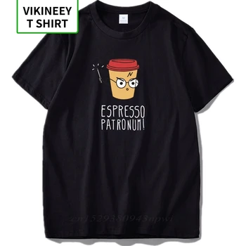 EU-Størrelse Espresso Patronum T-shirt Joke Humor Bomuld Tee Trykt Sort Spring Summer af Høj Kvalitet Overdele