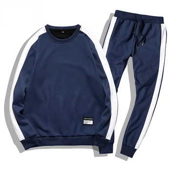 Træningsdragter Mænd 2PC Outwear Sportsuit Sæt Mandlige Sweatshirts til Mænd Sæt Tøj+Bukser, Hættetrøjer Plus Size Moleton Masculino Frakker 2020