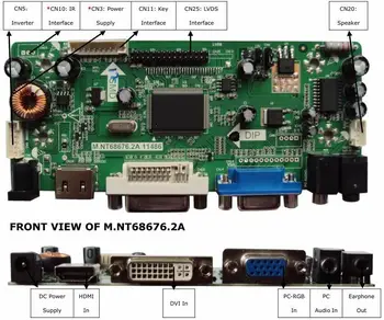 Latumab Nyt Kit til B140EW01 V. 1 ( HDMI+DVI+VGA ) LCD-Skærm-Controller Board NT68676 Gratis fragt 32539