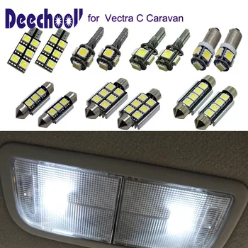 Deechooll 11pcs Bil LED Lys til Opel Vectra C Caravan,Hvid Canbus Indvendig Belysning Pærer til Opel Vectra C læselamper