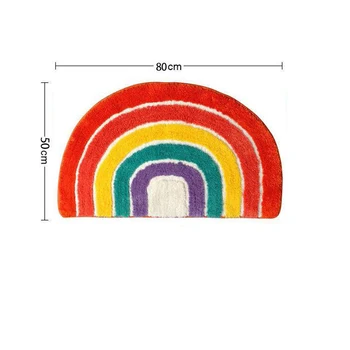 Rainbow Mønster Badekar Måtte Trykt Badeværelse Væg-Tæppe Stue Dørmåtte Blød Bad Tæppe Søde Fod Tæppe Til Husstand Element