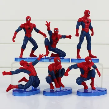 6stk/Masse Avengers Spider-Man-Figur Legetøj Spiderman Model Dolls Gaver til Børn