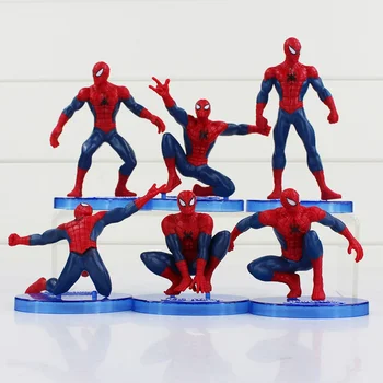 6stk/Masse Avengers Spider-Man-Figur Legetøj Spiderman Model Dolls Gaver til Børn