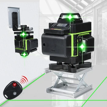 3D-4D-Laser-Niveau 360 Rotere Automatisk Selv-Nivellering Grønne Linje Laser Laser målebånd Vertikal & Horisontal Foranstaltning Værktøj