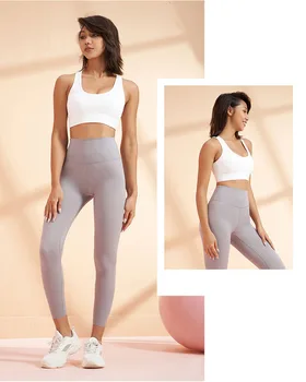 Plus Størrelse S-3XL Leggings Kvinder Yoga Bukser Push Up Tummy Control Sport Leggings Fitnesscenter Stramme Høj Elastisk Sexet Dobbelt Nylon Leggings