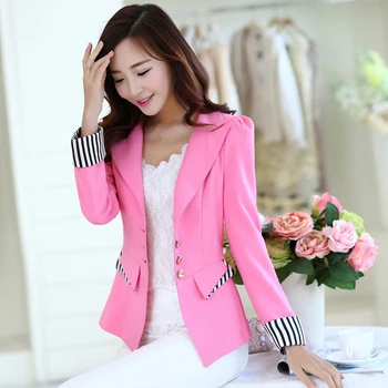 J40460 Sort Rød Pink 3 Farver Mode Nye Ankomst OL Business Suit Blazer og Jakke Hot Salg Factory Outlet