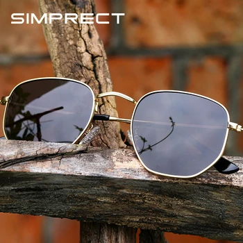 SIMPRECT Vintage Polariserede Solbriller Kvinder 2021 Retro Solbriller Mænd Kvadrat Sol Briller Anti-Refleks Kørsel Nuancer Til Kvinder