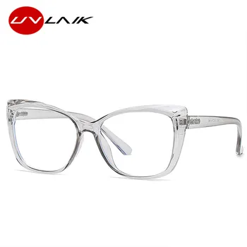 UVLAIK Cat Eye Blå Lys Briller Kvinder Mænd Mode Nærsynethed Optiske Briller Ramme Computer Gennemsigtige Briller Rammer