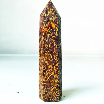 80/90/100mm Sjældne naturlige guld wire sten, kvarts krystal wand point feng shui høje energi-sten og chakra healing-krystaller 33683