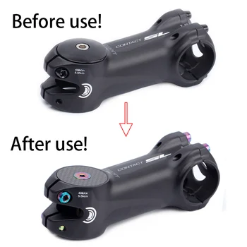 Risiko for Carbon Fiber Cykel Headset Stamceller Top Cap med M6*30mm Titanium Bolt 28.6/31.8 Ultralet MTB Cykel Headset Stamceller Dække 3403