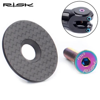 Risiko for Carbon Fiber Cykel Headset Stamceller Top Cap med M6*30mm Titanium Bolt 28.6/31.8 Ultralet MTB Cykel Headset Stamceller Dække