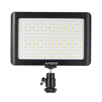 Andoer Mini Bærbare LED Lys Panel Lampen Dæmpes Studio Video Fotografering 3200K/6000K 192pcs Perler til Canon Nikon Videokamera