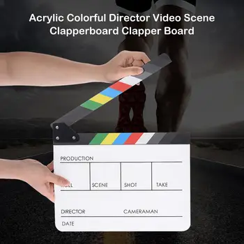 Holdbar Film Clapper yrelsen Delikat Tekstur Farverige Direktør Video-Scene, Clapperboard Akryl Tør Slette Film Clapper