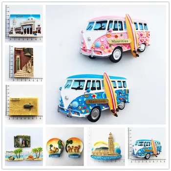 Afrika Turist Køleskab Magnet Souvenir-Mauritius, Marokko, Seychellerne, Tunesien, Algeriet Kreative Hånd Maleri Dekorative Magneter