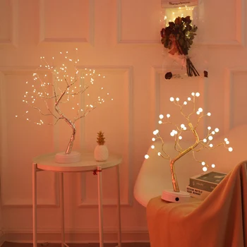 LED Nat Lys juletræ kobbertråd Garland Lampe Til Hjemmet Soveværelse Indretning Fairy Lights-Koryfæet Ferie belysning Table-Lamp
