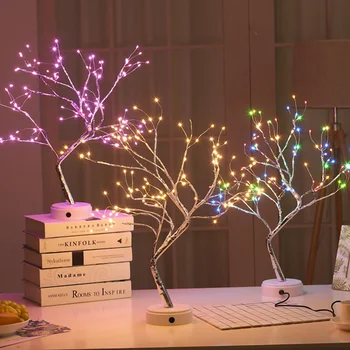 LED Nat Lys juletræ kobbertråd Garland Lampe Til Hjemmet Soveværelse Indretning Fairy Lights-Koryfæet Ferie belysning Table-Lamp