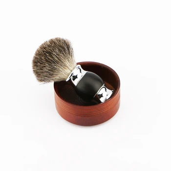 Pure Badger Intimbarbering Børste Ebony + Metal Håndtag Bruges Med barberskraber Udviklet Til Den Bedste Barbering af Dit Liv