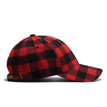 [AETRENDS] Sort rød classic plaid baseball cap tennis golf sports caps til kvinder, mænd hat, efterår, vinter hatte knogle Z-5272 34628