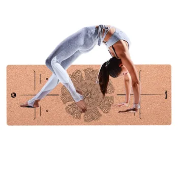 Nyt Organ Linje TPE Cork Non-Slip Yoga Mat til Pilates Fitness Hot Yoga miljøvenlige Non-Slip Motion Fitness Måtter 183*68cm*5mm