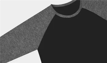 Muscleguys Fitness T-Shirt Mænd 2020 Efteråret Syv kvartal Bøsning O-Neck T-Shirt Herre Tøj Mode Patchwork Bomuld Tee Toppe