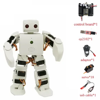 DOIT 3D-Printer Menneskelignende Robot APP Control ViVi Smart Robot Kompatibel Med Plen2 med 18pcs Servoer+ Control Board+ Oplader