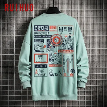 RUIHUO 2020 Efteråret Japan Style Hip Hop Sweatshirt Mænd Japansk Streetwear til Mænd Sweatshirt Fashion Sweatshirts Til Mænd M-3XL