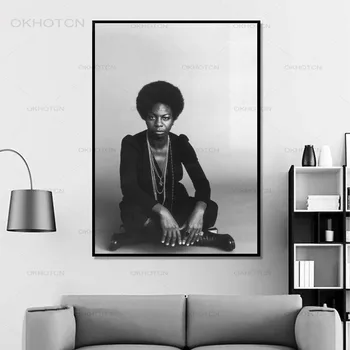 Nina Simone Sanger, Musik Plakat Hip Hop Rapprint Musik Band Stjerne Plakat Væg Kunst Maleri Værelses Hjem Indretning Lærred Print