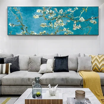 Van Gogh Mandel Blomstre Lærred Kunst Malerier Hjem Wall Decor Impressionistiske Blomster Print På Lærred Til Stuen Cuadros Billede