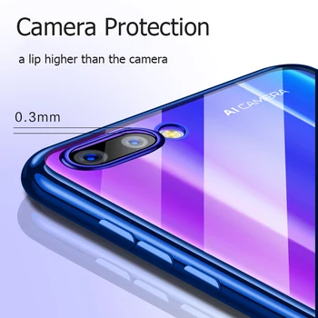 For Huawei Honor 10 LCase 3D Laser Plating Luksus TPU Bløde Clear Cover Til Huawei Honor 10 Lite 10i Krystal klare Telefonen Tilfælde