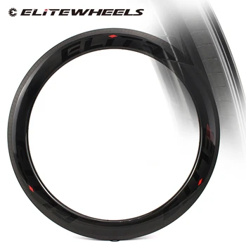 ELITEWHEELS 700c A4 Laser Bremse Overflade 60mm Carbon Fiber Rim UD Glossy Finish Clincher Rørformede Slangeløse For Cykel Hjul