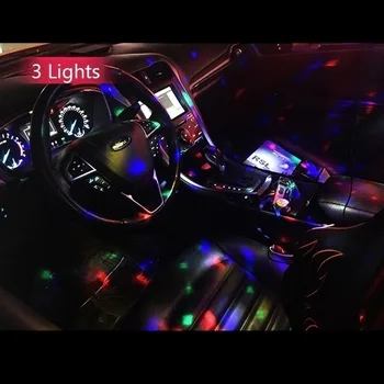 Bil Neon Lys Farverige Lamper Bærbare Tilbehør til Ford Mustang BA Shelby SYNus King GTX1 Ka Fusion Fokus F-150 Transit