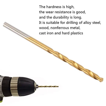 50stk High Speed Stål spiralbor Sæt Af Mini-Bore Kit Titanium Belagt Bor 1/1.5/2/2.5/3mm til Elektriske Bore-Værktøjer