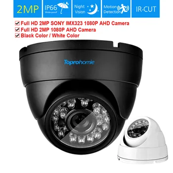 TOPROHOIME CCTV-AHD Kamera, 1080p SONY IMX323 Fuld 2mp I/udendørs IP66 Sikkerhed Overvågning Kamera for CCTV-Kamera AHD