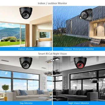 TOPROHOIME CCTV-AHD Kamera, 1080p SONY IMX323 Fuld 2mp I/udendørs IP66 Sikkerhed Overvågning Kamera for CCTV-Kamera AHD