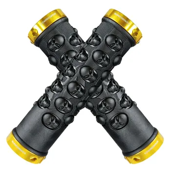 Cykel miljøbeskyttelse TPR gummi blindhåndtag lås på anti-skid kraniet greb 138mm for MTB cykel BMX